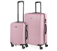ITACA - Set de Valise Rigide avec roulettes pivotantes - Set Valise léger, Grande capacité, Organisation astucieuse pour Les Voyages Longs, Rose