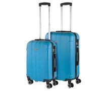 ITACA - Set Valise 2 pièces - Set de Valises de Voyage Légères - Set de Valises Rigides 4 roulettes - Lot Valise Cabine, Valise Moyenne - Valises en Matériau ABS 771115, Couleur Turquoise