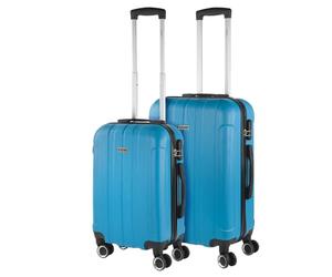 ITACA - Set Valise 2 pièces - Set de Valises de Voyage Légères - Set de Valises Rigides 4 roulettes - Lot Valise Cabine, Valise Moyenne - Valises en Matériau ABS 771115, Couleur Turquoise