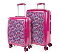ITACA - Set Valise Rigide, Lot de Valises Soute Avion 4 roulettes - Sets de Bagages, Valise à Roulette en Soldes pour Voyages. Lot Valise: Ensemble pour Voyages élégants, Fuchsia