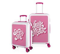 ITACA - Set Valise Rigide, Lot de Valises Soute Avion 4 roulettes - Sets de Bagages, Valise à Roulette en Soldes pour Voyages. Lot Valise: Ensemble pour Voyages élégants, Blanc