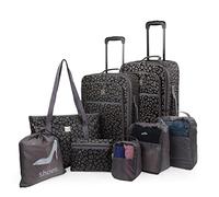 ITACA - Set Valise Souples à 4 roulettes - Lot Valise Tissu à Roulette - Sets de Bagages pour soute Avion, Soldes sur Set de valises à roulettes. Verrouillage à Combinaison, Gris