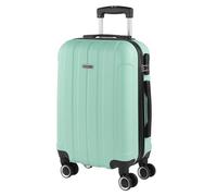 Valise Cabine De Voyage Rigide Chariot 4 Roues 55 Cm ABS Lisse. Les Bagages À Main. Résistant Et Léger Poignée 2 Cadenas. Ryanair Low Cost, 771150 Vert