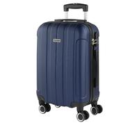 ITACA - Valise Cabine 55x40x20, Valise Cabine, Valise À roulettes, Valise Roulette, Valise Rigide, Résistant, Légère, Bleu Marine