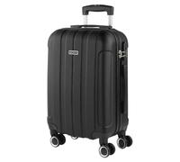 Valise Cabine De Voyage Rigide Chariot 4 Roues 55 Cm ABS Lisse. Les Bagages À Main. Résistant Et Léger Poignée 2 Cadenas. Ryanair Low Cost, 771150 Noir