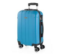 Valise Cabine De Voyage Rigide Chariot 4 Roues 55 Cm ABS Lisse. Les Bagages À Main. Résistant Et Léger Poignée 2 Cadenas. Ryanair Low Cost, 771150 Bleu
