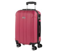 Valise Cabine De Voyage Rigide Chariot 4 Roues 55 Cm ABS Lisse. Les Bagages À Main. Résistant Et Léger Poignée 2 Cadenas. Ryanair Low Cost, 771150 Rose