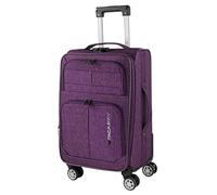ITACA - Valise Cabine 55X40X20 légère et résistante Bagage Cabine idéal pour Voyages Courts Valise Cabine Tissu Souple 4 Roues pivotantes Compatible Ryanair, Violet