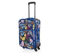 ITACA - Valise Cabine 55X40X20 légère et résistante Bagage Cabine idéal pour Voyages Courts Valise Cabine Tissu Souple 4 Roues pivotantes Compatible Ryanair, Bleu