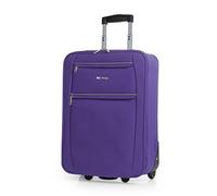 ITACA - Valise Cabine 55X40X20 légère et résistante Bagage Cabine idéal pour Voyages Courts Valise Cabine Tissu Souple 4 Roues pivotantes Compatible Ryanair, Violet
