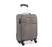 ITACA - Valise Cabine 55X40X20 légère et résistante Bagage Cabine idéal pour Voyages Courts Valise Cabine Tissu Souple 4 Roues pivotantes Compatible Ryanair, Anthracite