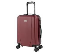 ITACA - Valise Cabine 55x40x20 Rigide Légère à Roulette 4 Roues Pivotantes avec Cadenas à Combinaison Extensible. Bagage Cabine Idéal pour Voyager en Avion Petite Valise Compacte Co, Grenat-Anthracite