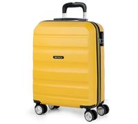 ITACA - Valise Cabine 55x40x20 Rigide légère à Roulette 4 Roues pivotantes avec Cadenas à Combinaison. Bagage idéal pour Voyager en Avion Petite, compacte, Compatible avec Ryanair, Moutarde