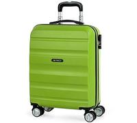 Valise Petite Cabine Rigide 4 Roues Trolley 55 Cm En ABS Texturé. Bagage À Main. Résistant Et Légère. Poignée 2 Anses Et Cadenas. Taille Low Cost Ryanair. T71650 Vert