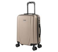 ITACA - Valise cabine 55x40x20 rigide légère à roulette 4 roues pivotantes avec cadenas à combinaison extensible. Bagage cabine idéal pour voyager en avion petite valise compacte compatible, Champagne