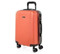 Valise Cabine Rigide Petite 4 Roues Trolley 55 Cm En ABS Texturé. Bagage À Main. Résistant Légère. Poignée 2 Anses Et Cadenas. Low Cost Ryanair. 71150 Orange