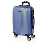 ITACA - Valise Cabine 55x40x20 Rigide Légère à Roulette 4 Roues Pivotantes avec Cadenas à Combinaison Bagage Cabine Idéal pour Voyager en Avion Petite Valise Compacte Compatible avec Ry, Bleu Saphir