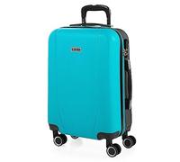 ITACA - Valise Cabine 55x40x20 Rigide Légère à Roulette 4 Roues Pivotantes avec Cadenas à Combinaison Extensible. Bagage Cabine Idéal pour Voyager en Avion Petite Valise Compacte, Turquoise/anthracite