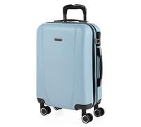 ITACA - Valise cabine 55x40x20 rigide légère à roulette 4 roues pivotantes avec cadenas à combinaison extensible. Bagage cabine idéal pour voyager en avion petite valise compacte compatibl, Bleu clair