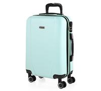 Valise Cabine Rigide Petite 4 Roues Trolley 55 Cm En ABS Texturé. Bagage À Main. Résistant Légère. Poignée 2 Anses Et Cadenas. Low Cost Ryanair. 71150 Vert