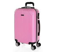 ITACA - Valise Cabine 55x40x20 Rigide Légère à Roulette 4 Roues Pivotantes avec Cadenas à Combinaison Bagage Cabine Idéal pour Voyager en Avion Petite Valise Compacte Compatible avec Ryanair, Rose