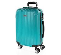 Valise Cabine Trolley 55 Cm En ABS. Bagage À Main. Rigide Et Légère. Poignée Télescopique, 2 Anses, 4 Roues. Vols Low Cost Ryanair Vueling T71550 Vert