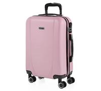 Valise Cabine Rigide Petite 4 Roues Trolley 55 Cm En ABS Texturé. Bagage À Main. Résistant Légère. Poignée 2 Anses Et Cadenas. Low Cost Ryanair. 71150 Rose