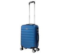 ITACA - Valise Cabine 55x40x20 Rigide Légère à Roulette 4 Roues Pivotantes avec Cadenas à Combinaison Bagage Cabine Idéal pour Voyager en Avion Petite Valise Compacte Compatible avec Ryanair, Bleu