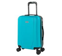 ITACA - Valise cabine 55x40x20 4 roues pivotantes extensible avec cadenas Turquoise/anthracite