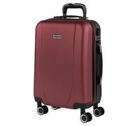 ITACA - Valise Cabine 55x40x20 Rigide Légère à Roulette 4 Roues Pivotantes avec Cadenas à Combinaison Extensible. Bagage Cabine Idéal pour Voyager en Avion Petite Valise Compacte Co, Grenat-Anthracite