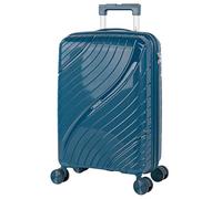 ITACA - Valise Cabine 55x40x20, Valise Cabine, Valise À roulettes, Valise Roulette, Valise Rigide, Résistant, Légère, Bleu pétrole