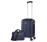 ITACA - Valise Cabine 55x40x20, Valise Cabine, Valise À roulettes, Valise Roulette, Valise Rigide, Résistant, Légère, Bleu Marine
