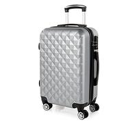 ITACA - Valise Cabine 55x40x20, Valise Cabine, Valise À roulettes, Valise Roulette, Valise Rigide, Résistant, Légère, Argenté