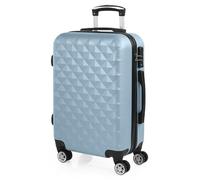 ITACA - Valise Cabine 55x40x25 Rigide Légère à Roulette 4 Roues Pivotantes avec Cadenas à Combinaison TSA Bagage Cabine Idéal pour Voyager en Avion Petite Valise Compacte Compatible avec, Bleu Clair