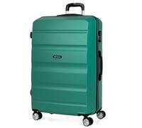 ITACA - Valise de Voyage Rigide 4 Roues Trolley de Grande Taille XL 77 cm en ABS. Résistante et Légère. Poignée 2 Anses et Cadenas. Étudiant et Professionnel. T71670, Color Bleu verdâtre