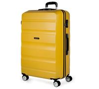 Valise De Voyage Rigide 4 Roues Trolley De Grande Taille XL 77 Cm En ABS. Résistante Et Légère. Poignée 2 Anses Et Cadenas. Étudiant Et Professionnel. T71670 Jaune
