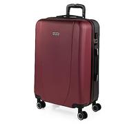 ITACA - Valise Grande Taille 23Kg Rigide Spacieuse XL pour Soute Avion Ultra Résistante avec Cadenas à Combinaison Idéale pour Voyages Longs Et Moyens Séjours., Grenat-Anthracite