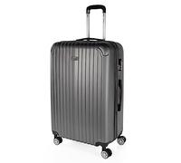 Valise Trolley 76 Cms En ABS. Rigide Et Légère. Poignée Télescopique, 2 Anses Rétractables, 4 Roues. Taille Grande XL. Cadenas À Combinaison T71570 Gris