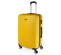 ITACA - Valise Grande Taille 23Kg Rigide Spacieuse XL pour Soute Avion Ultra Résistante Valise Extensible avec Cadenas À Combinaison Idéale pour Voyages Longs Et Moyens Séjours, Jaune