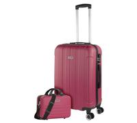 ITACA - Valise Rigide Grande Taille 158 cm - Bagage Soute 23 kg Solide ABS - Trolley Valise Moyenne avec Trousse de Toilette - Bagage Taille Moyenne. Cadenas à Combinaison ., Fraise