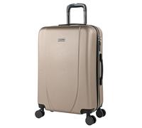 Valise De Voyage Rigide 4 Roues Trolley De Taille Moyenne 65 Cm En ABS. Résistante Et Légère. Poignée 2 Anses Et Cadenas. Étudiant Et Professionnel. 71160 Beige