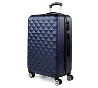 ITACA - Valise Rigide Grande Taille 158 cm - Bagage Soute 23 kg Solide ABS - Trolley Valise Moyenne - Bagage Taille Moyenne. Cadenas à Combinaison TSA., Bleu