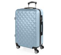 ITACA - Valise Rigide Grande Taille 158 cm - Bagage Soute 23 kg Solide ABS - Trolley Valise Moyenne - Bagage Taille Moyenne. Cadenas à Combinaison TSA., Bleu Clair