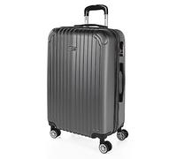 Valise Trolley 66 Cm En ABS. Rigide Et Légère. Poignée Télescopique, 2 Anses Rétractables, 4 Roues. Taille Moyenne. Cadenas À Combinaison T71560 Gris