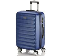 ITACA - Valise Rigide Grande Taille 158 cm - Bagage Soute 23 kg Solide ABS - Trolley Valise Moyenne - Bagage Taille Moyenne. Cadenas à Combinaison Valise Extensible, Bleu