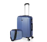 ITACA - Valise Rigide Grande Taille 158 cm - Valise Soute 23 kg Solide ABS - Trolley Valise Moyenne avec Trousse de Toilette - Bagage Taille Moyenne. Cadenas à Combinaison Valise Extens, Bleu Saphir