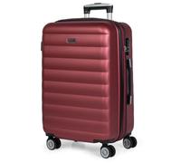 Valise De Voyage Rigide 4 Roues Trolley De Taille Moyenne 65 Cm En ABS. Extensible Résistante Et Légère. Poignée 2 Anses Et Cadenas. Étudiant Et Professionnel. 71260 Rouge