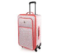 ITACA - Valise Souple Grande Taille à Roulettes Ultra Légère, Valise Soute Avion 23kg, Cadenas à Combinaison, Beige-Corail