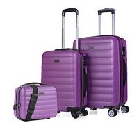 ITACA - Valises. Lot de Valise Rigides 4 roulettes - Valise Grande Taille, Valise soute Avion, Bagages pour Voyages.Ensemble Valise Voyage. Verrouillage à Combinaison, Violet