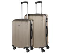 ITACA - Valises. Lot de Valise Rigides 4 roulettes - Valise Grande Taille, Valise soute Avion, Bagages pour Voyages.Ensemble Valise Voyage. Verrouillage à Combinaison, Champagne